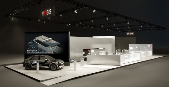 다음달 7~12일 독일 뮌헨에서 열리는 'IAA 모빌리티 2021'의 현대모비스 부스 조감도. 현대모비스 제공